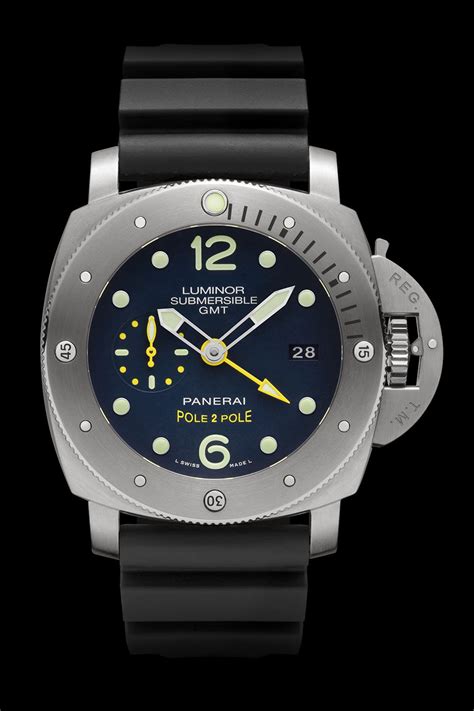 panerai submersible gmt pole 2 pole|Panerai luminor submersible 1950.